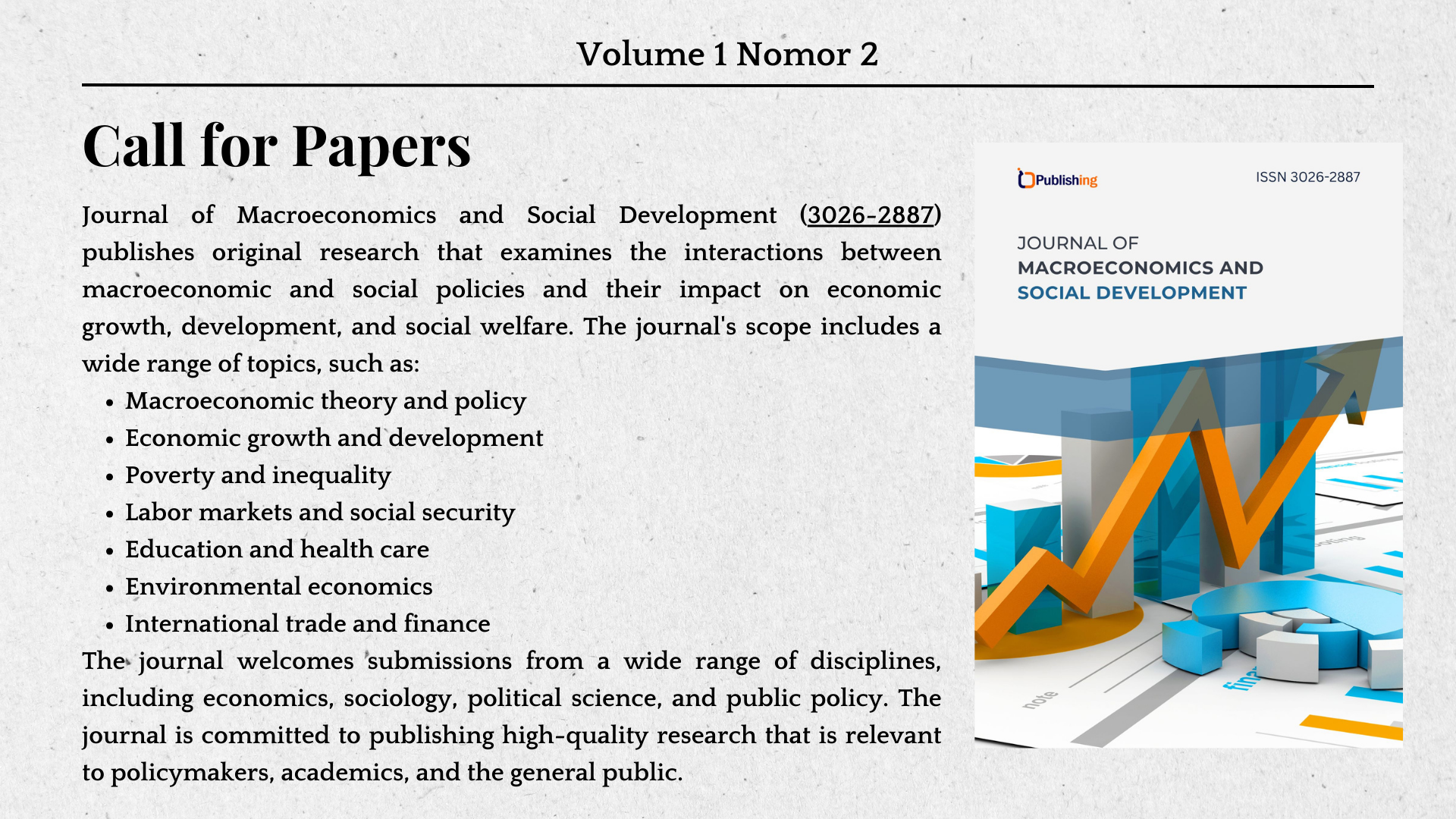 Journal of Macroeconomics and Social Development