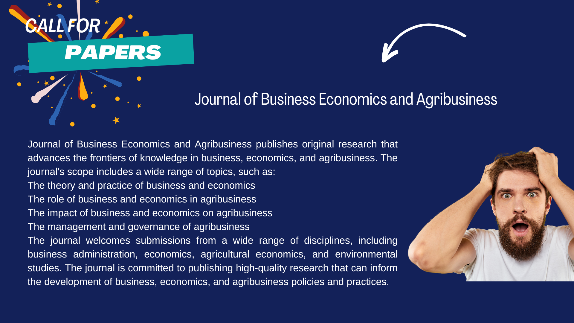 Call for Papers: Journal of Business Economics and Agribusiness